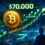 Bitcoin Briefly Hits $70,000 as ETF Inflows Signal Rising Institutional Demand
