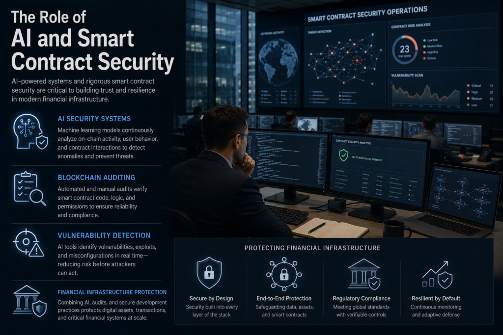 AI-powered smart contract security systems for tokenized finance infrastructure