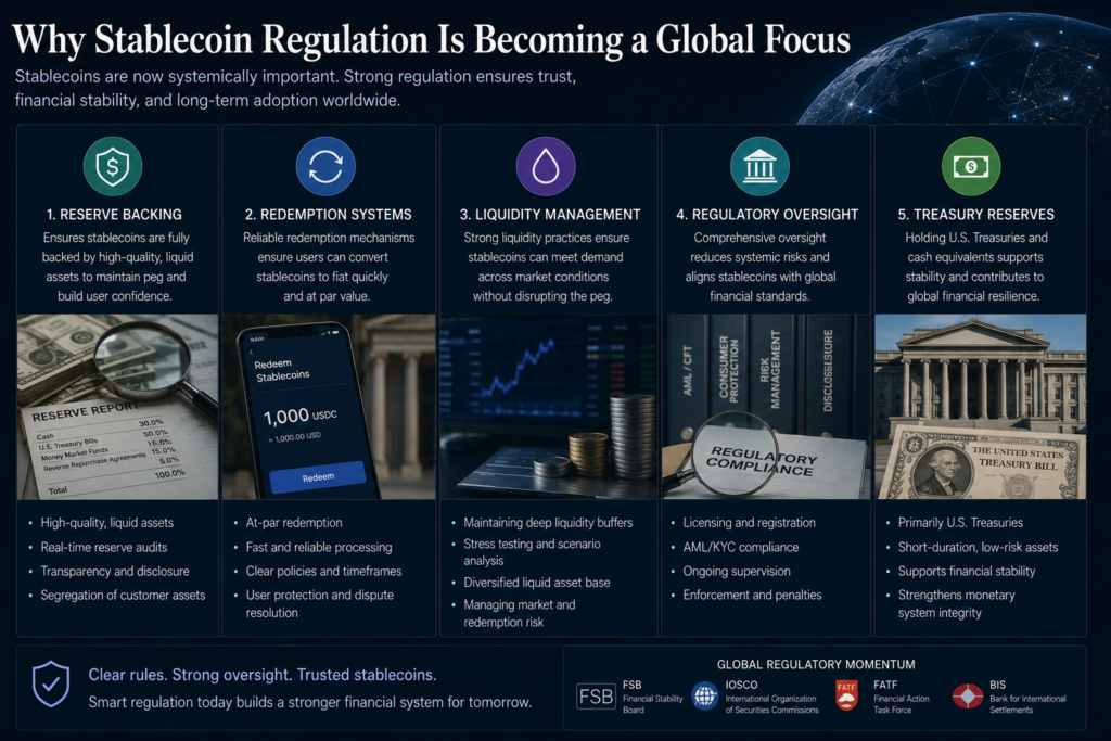 Stablecoin reserve management and blockchain financial infrastructure risks
