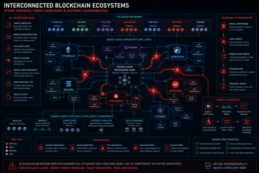 Blockchain interoperability vulnerabilities and cross-chain attack surfaces