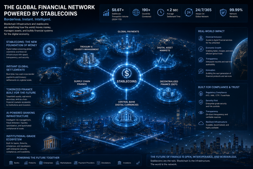 Future blockchain-based stablecoin infrastructure and global digital payments