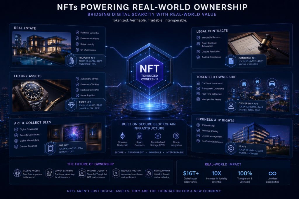 NFT infrastructure supporting real-world asset tokenization systems